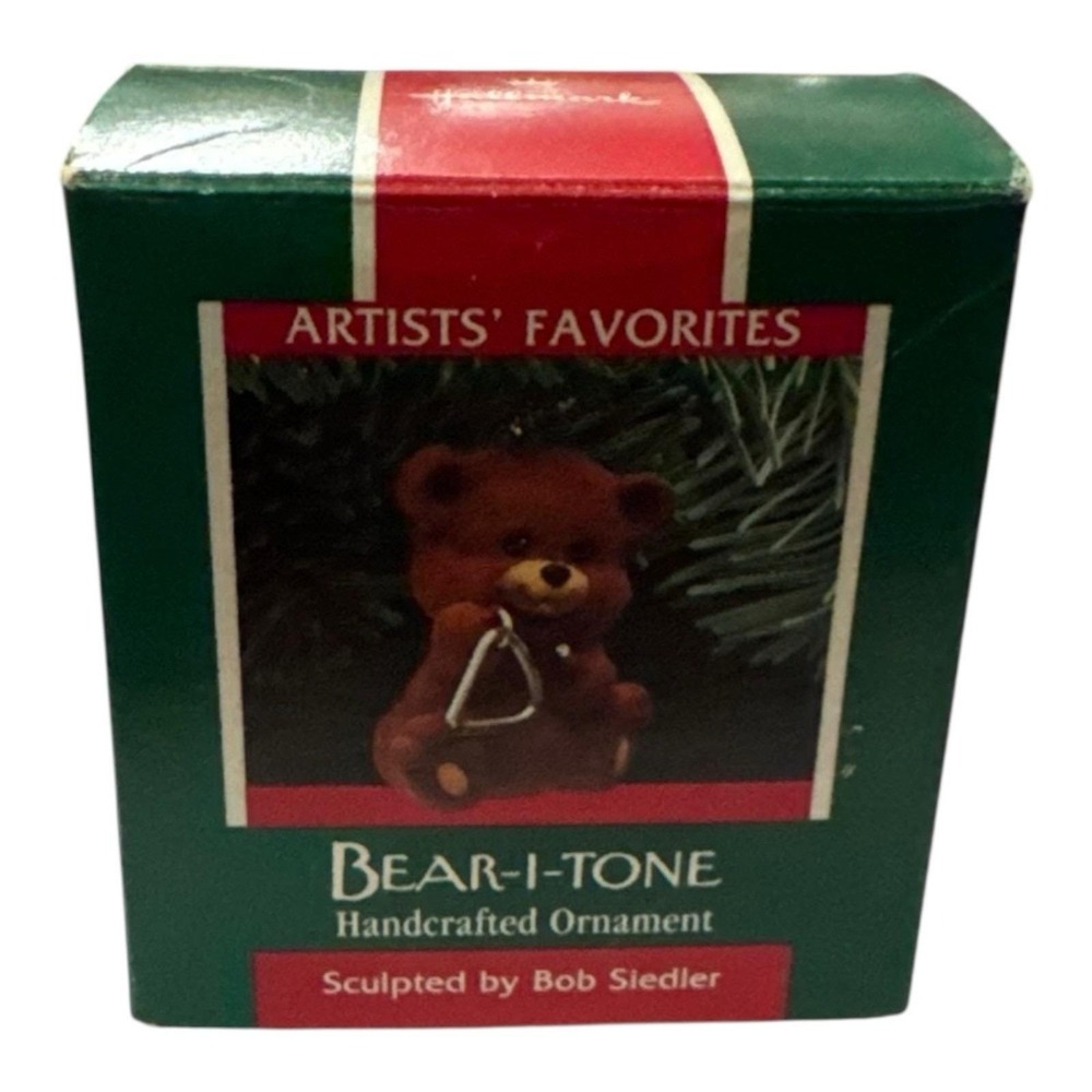 1989 Hallmark Artists' Favorites Bear-I-Tone Handcrafted Christmas Ornament - Picture 3 of 3
